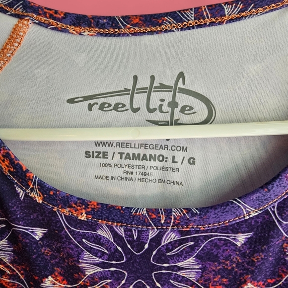 REEL LIFE WOMENS FISHING TOP Graphic Long Sleeve Size LARGE - Picture 4 of 6